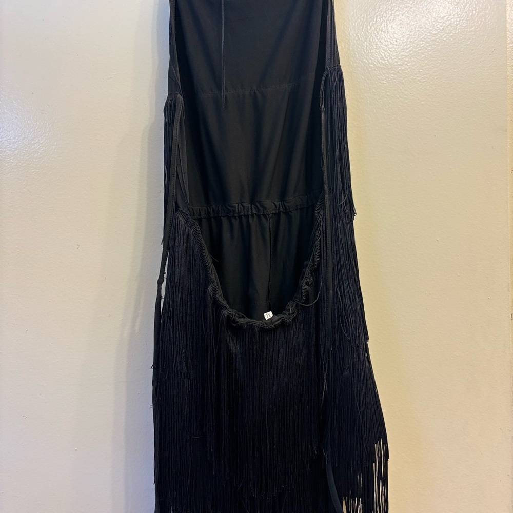 Black Fringe Dress